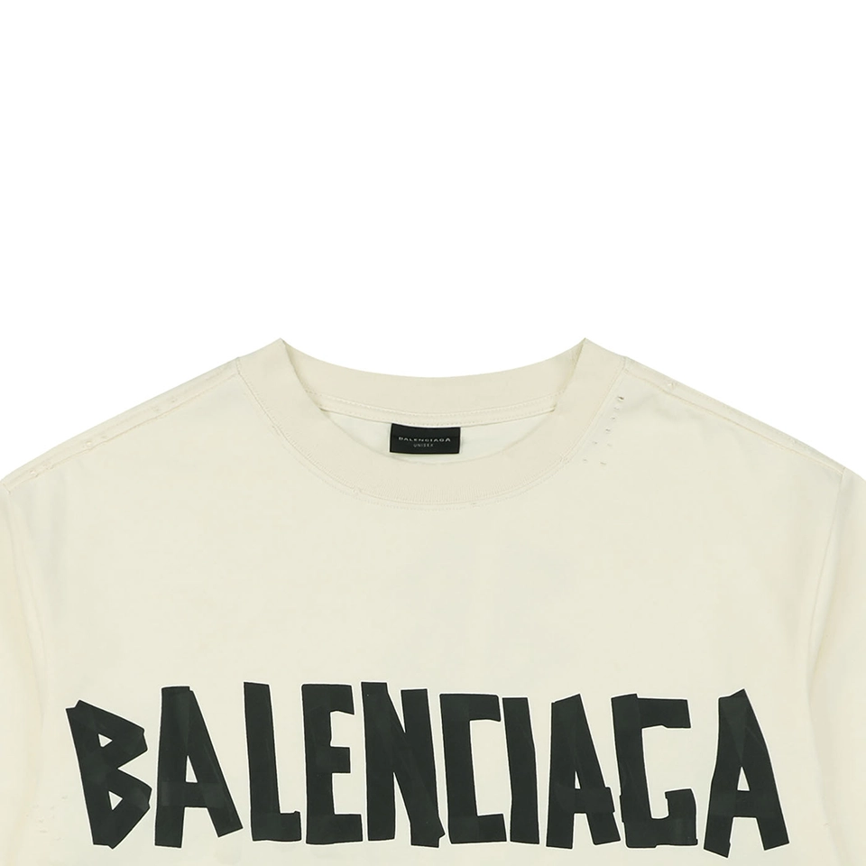 Balenciaga Tape Letter Foam Print T-Shirt