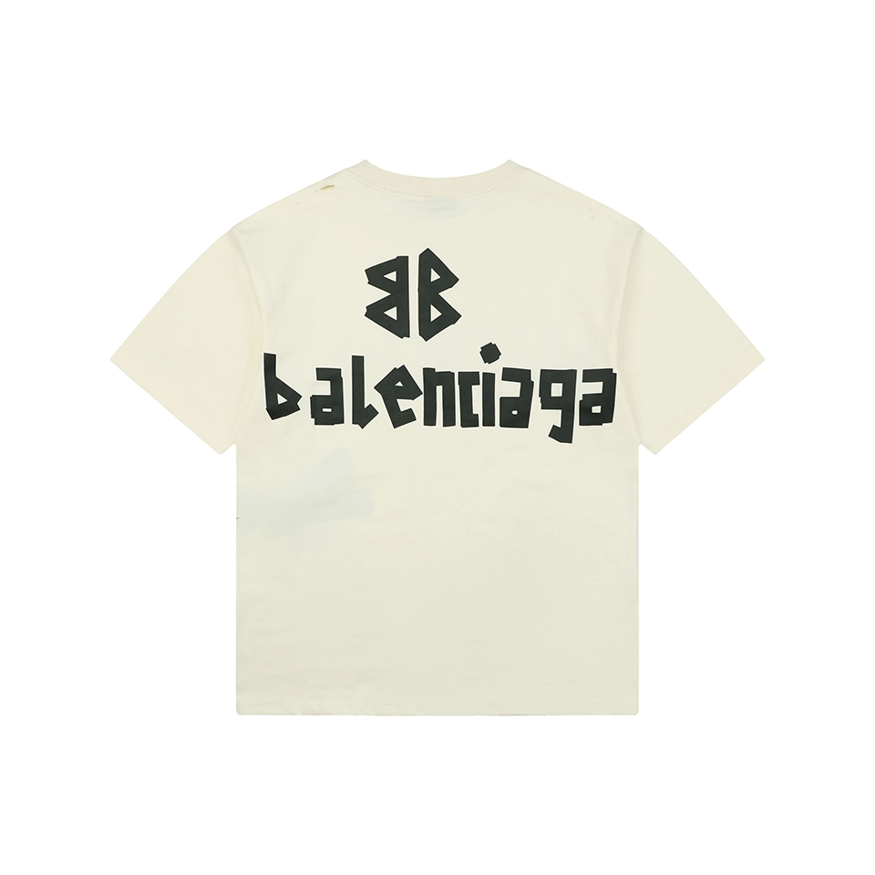 Balenciaga Tape Letter Foam Print T-Shirt Back view