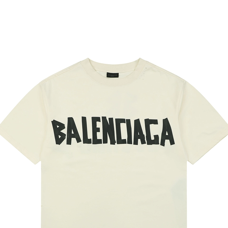Balenciaga Tape Letter Foam Print T-Shirt