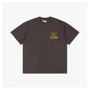 Gallery Dept Distressed French Letter Logo Print T-Shirt