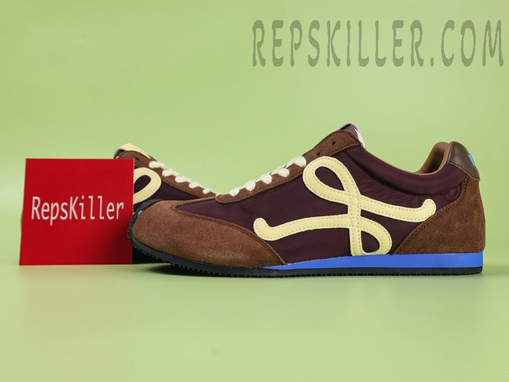 L Ballet Runner 2.0 in nylon and calfskin Brown2