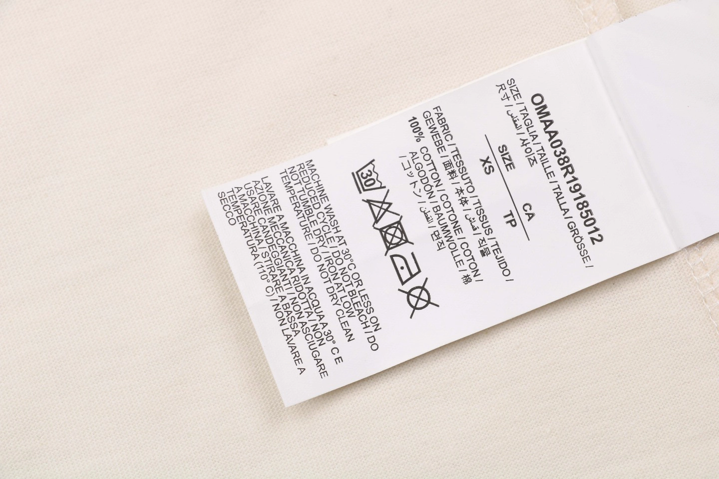 Wash tag