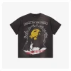 Saint Michael Jesus Hell & Angel Print T-Shirt