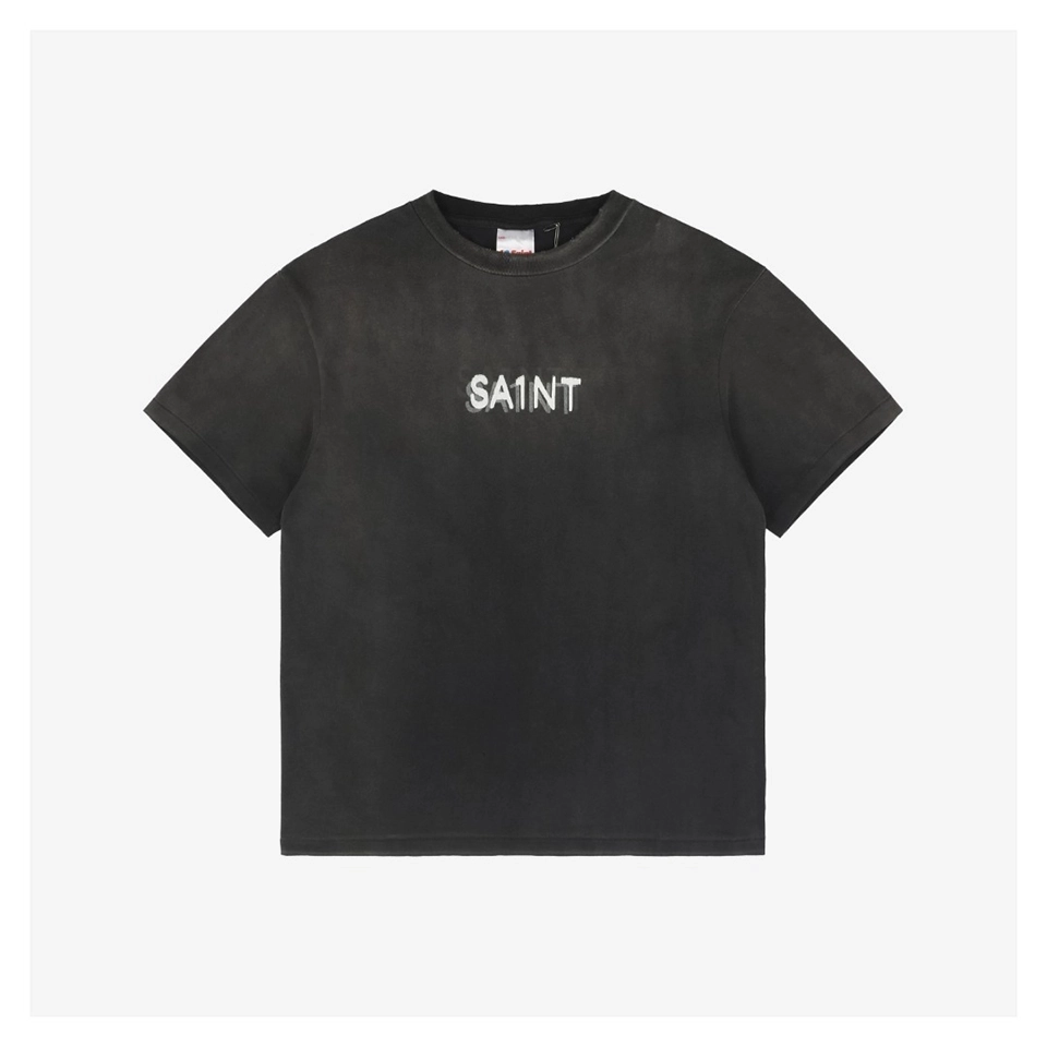 Saint Michael Phantom Saint Letter Print T-Shirt