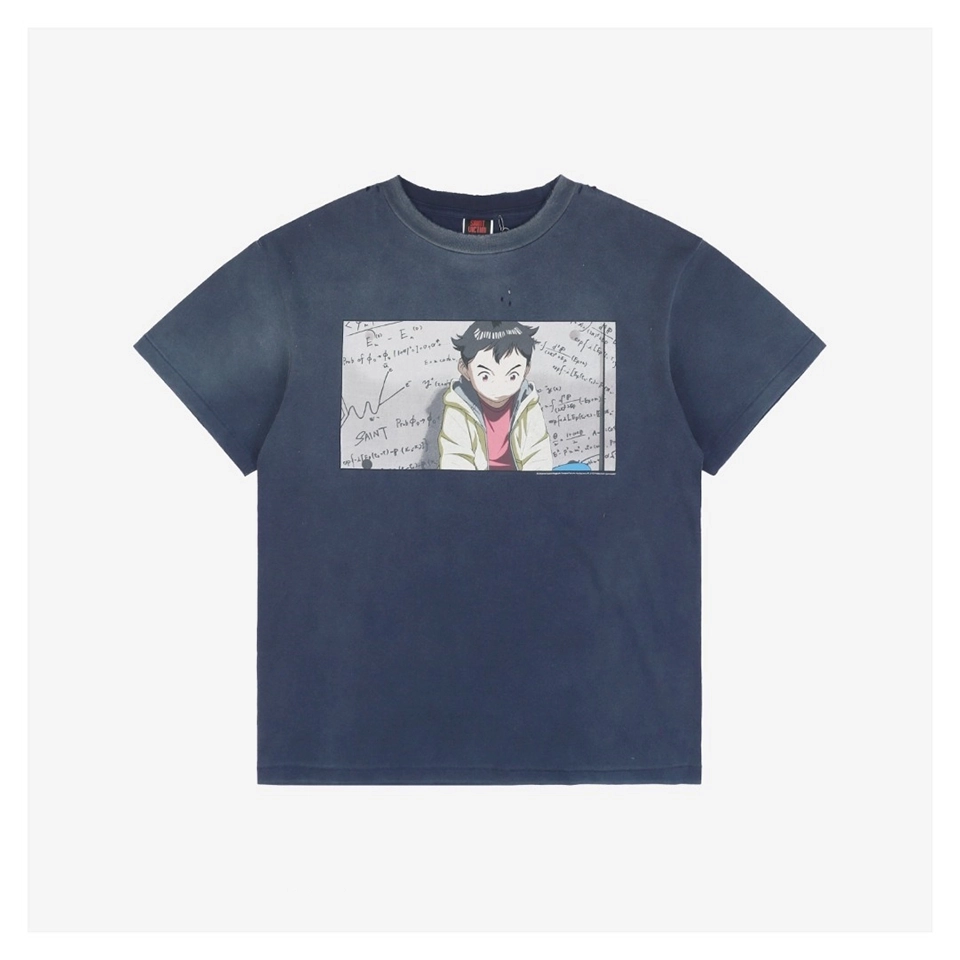 Saint Michael Pluto Distressed & Destroyed Graphic T-Shirt