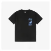 Stussy Yin-Yang Graffiti Blue Letter Print T-Shirt