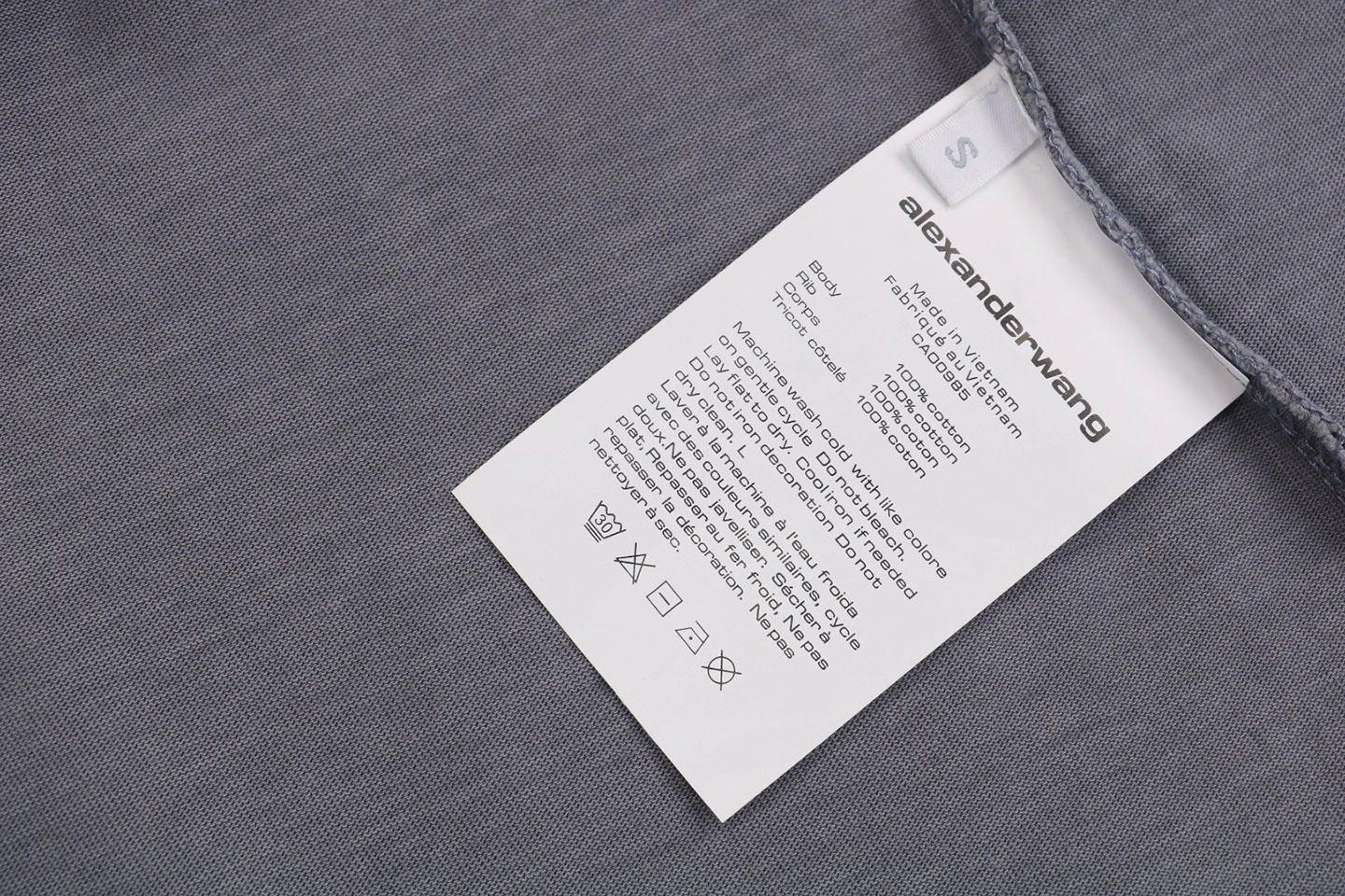Wash tag