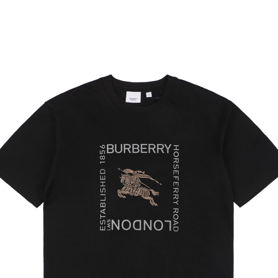 BBry Framed Letter & Knight Emblem Graphic T-Shirt Black