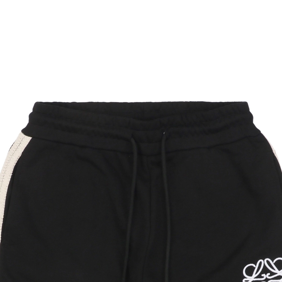 L Braided Webbing Floral Logo Embroidered Shorts