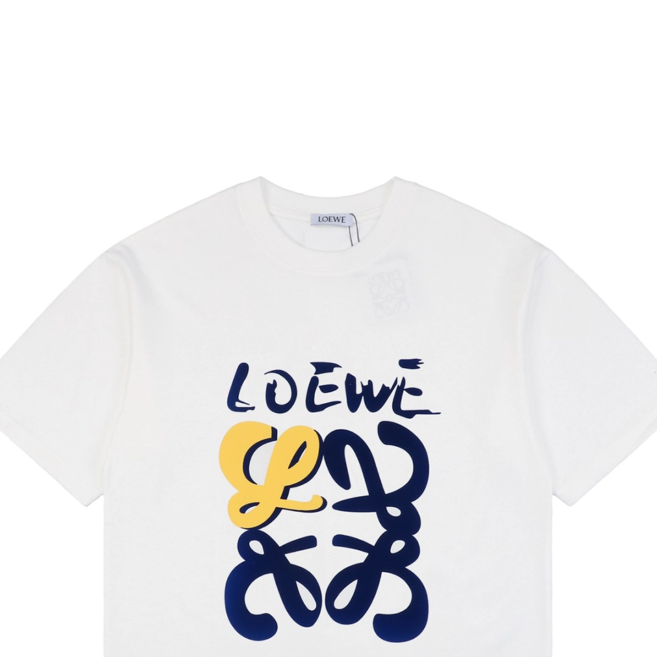 L Graffiti Floral Logo Flocked Paint T-Shirt2.jpeg