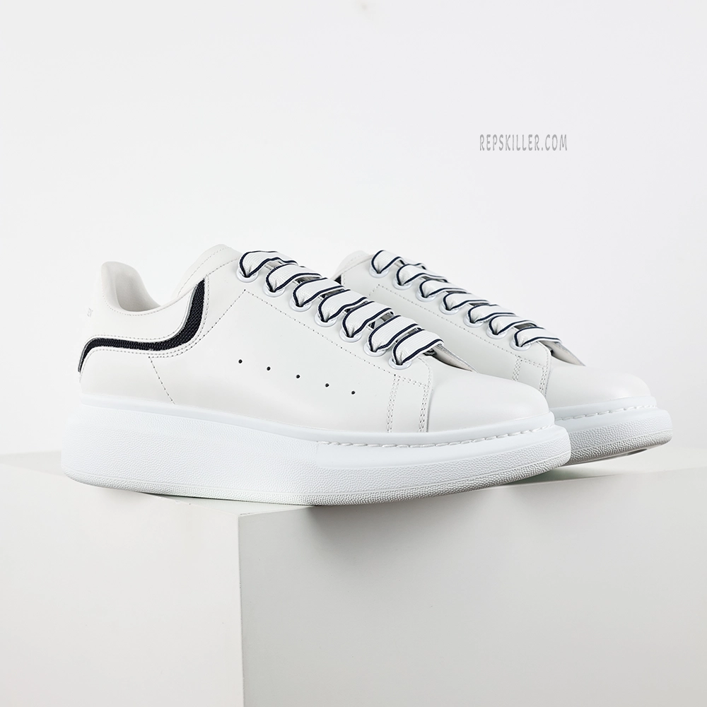 MQ Oversized White Black Stripe Sneakers