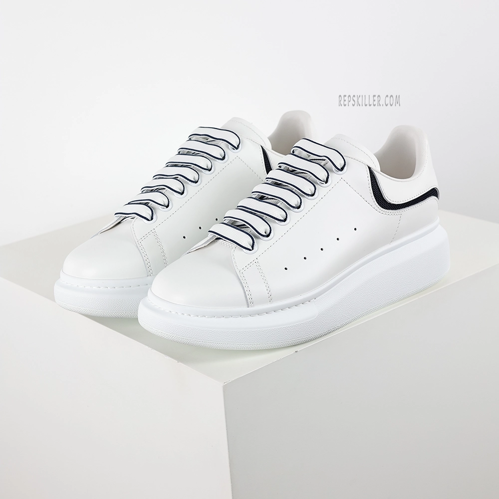 MQ Oversized White Black Stripe Sneakers
