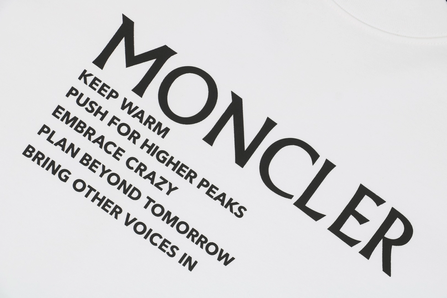 Front side logo print