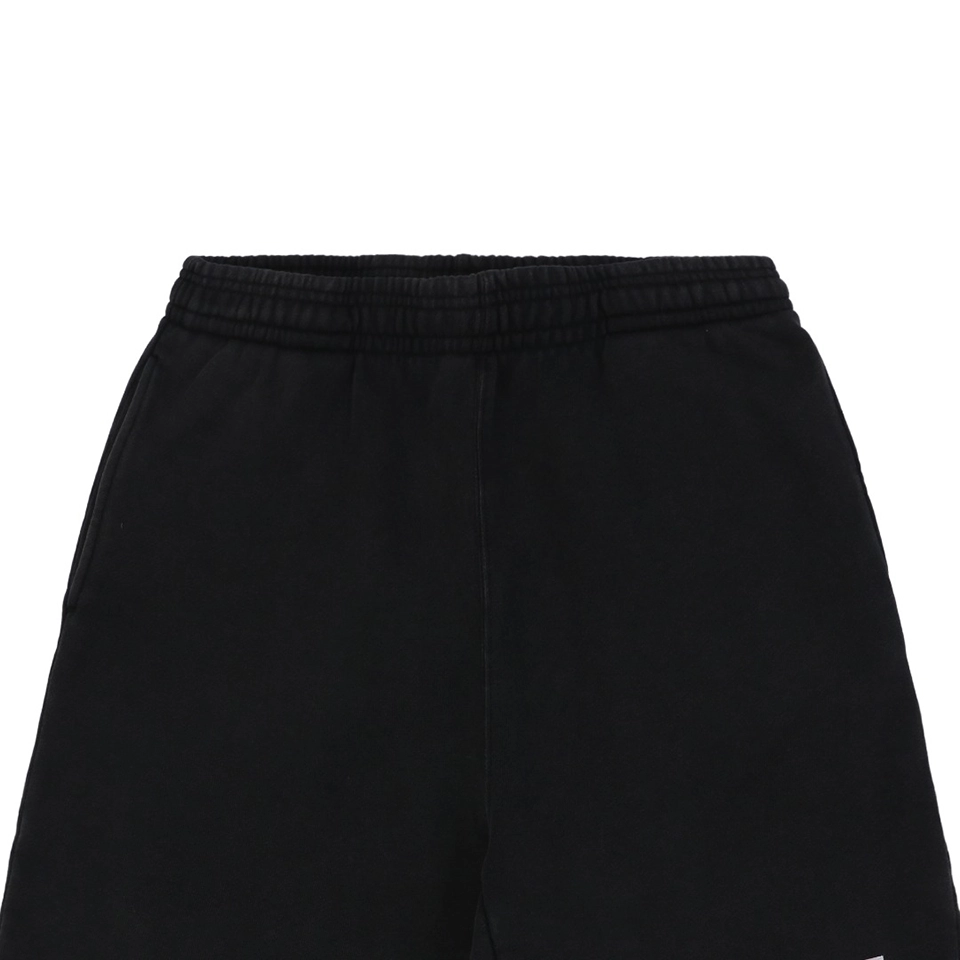 Alexander Wang Washed Denim Shorts with Red & Blue Hem Tag