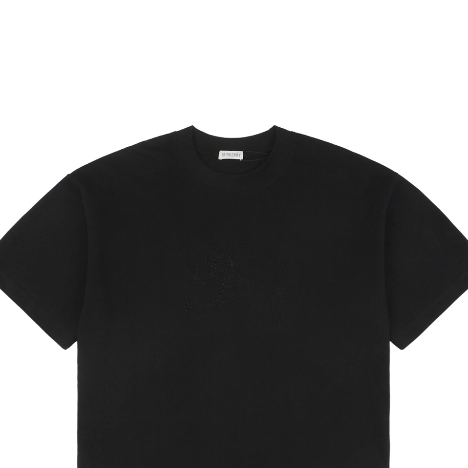 BBry 3D Equestrian Knight Embroidered T-shirt Black