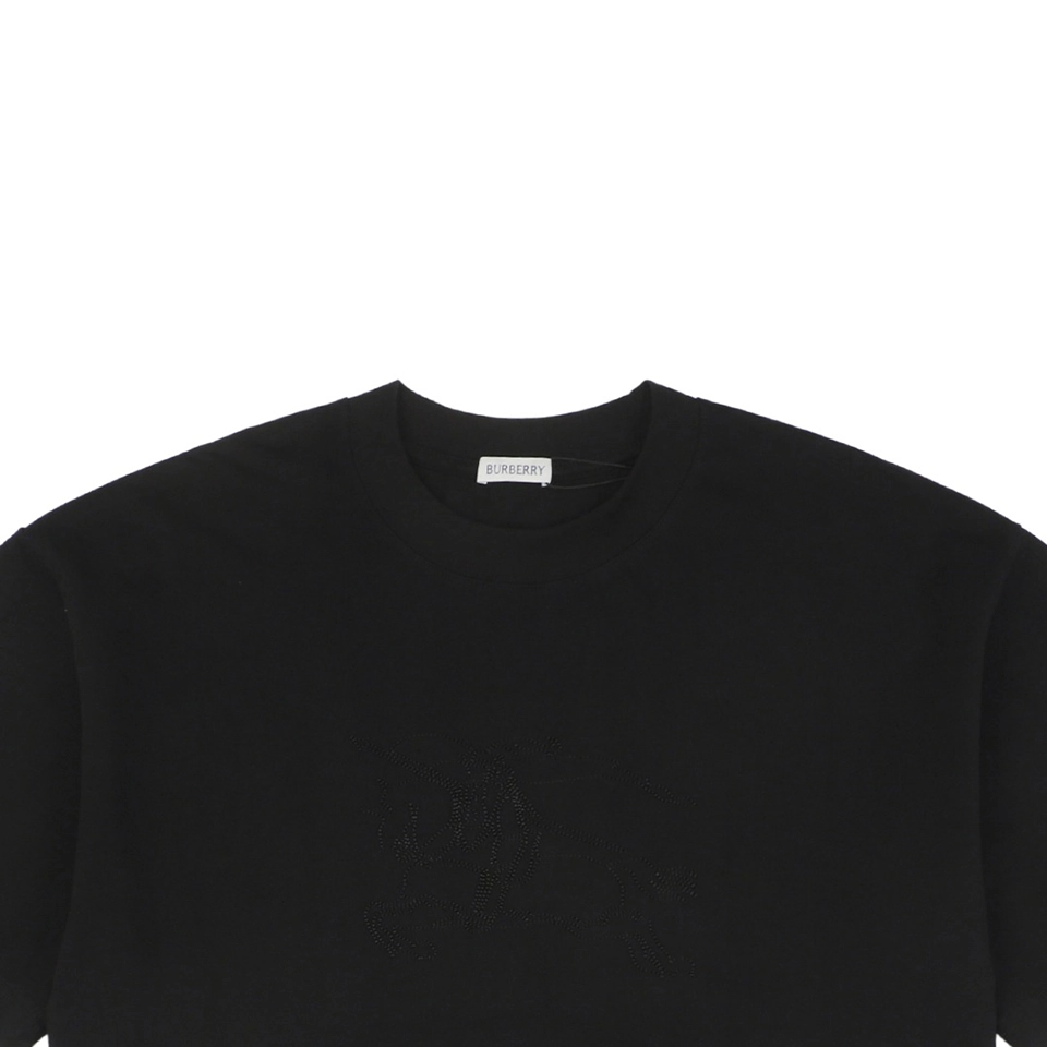 BBry 3D Equestrian Knight Embroidered T-shirt Black