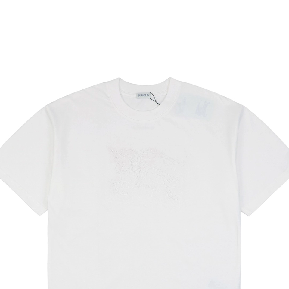 BBry 3D Equestrian Knight Embroidered T-shirt White