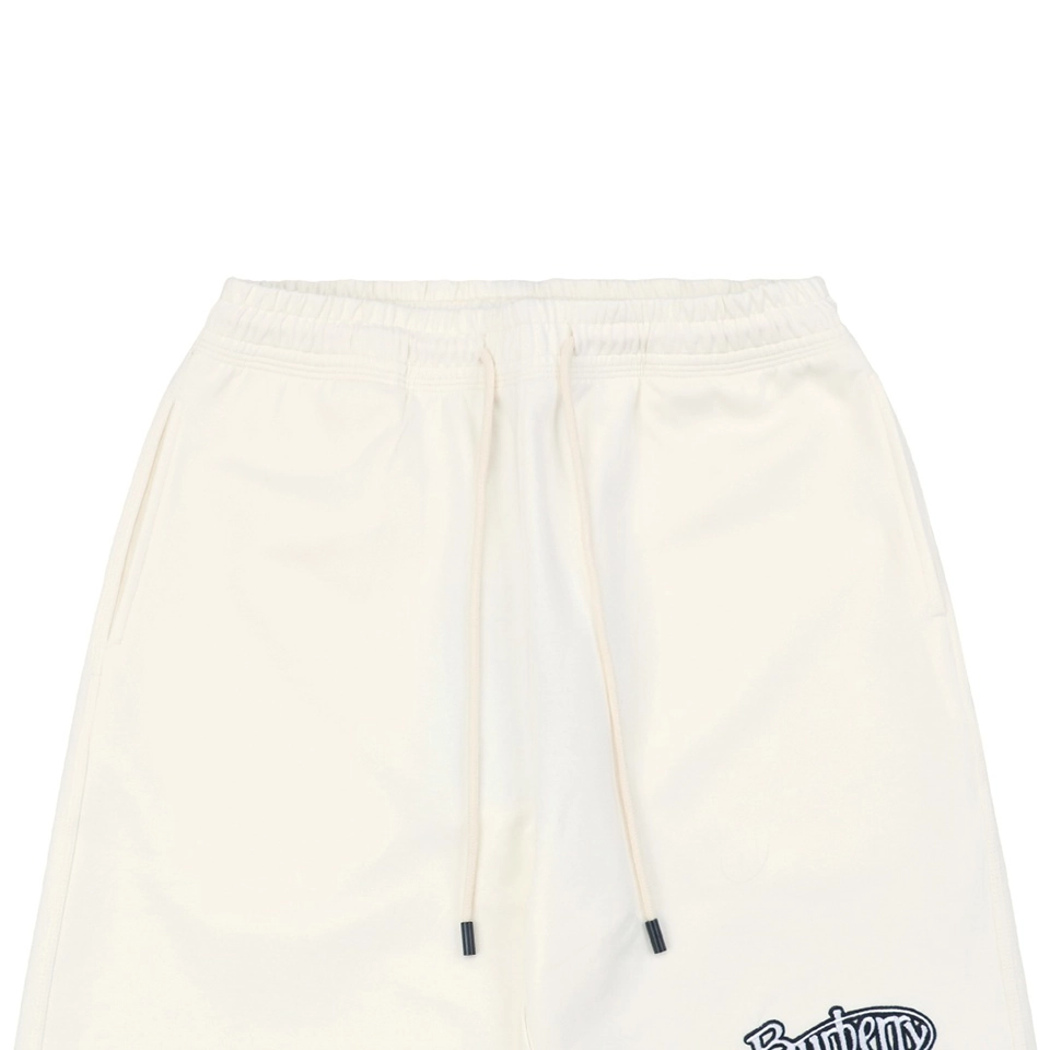 BBry Cursive Signature Embroidered Shorts White