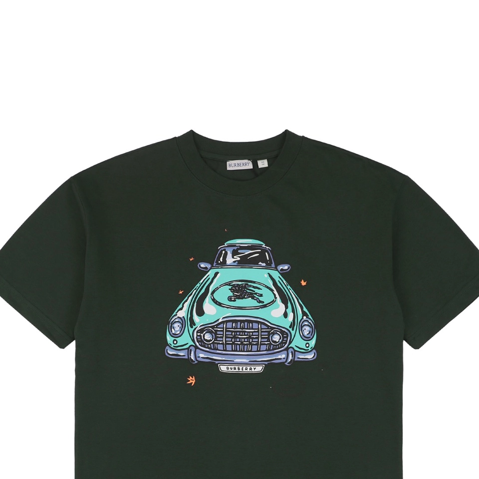 BBry Vintage Car Graphic Print T-shirt Black