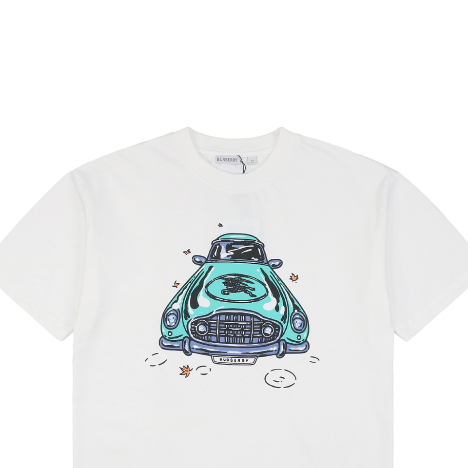 BBry Vintage Car Graphic Print T-shirt White