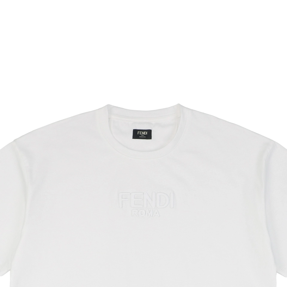 F Front Logo Embroidered T-shirt White
