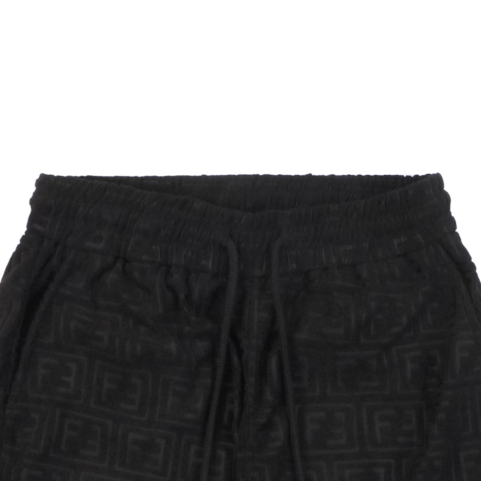 F Full-Print Jacquard Box Logo Shorts Black
