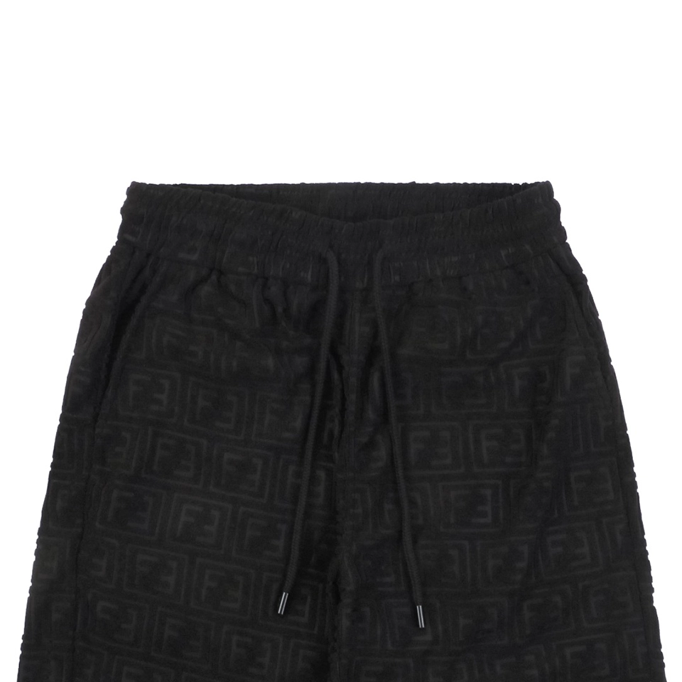 F Full-Print Jacquard Box Logo Shorts Black