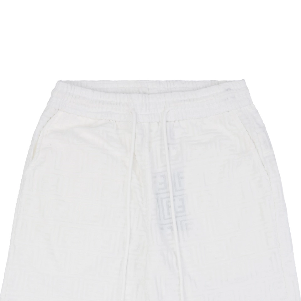 F Full-Print Jacquard Box Logo Shorts White