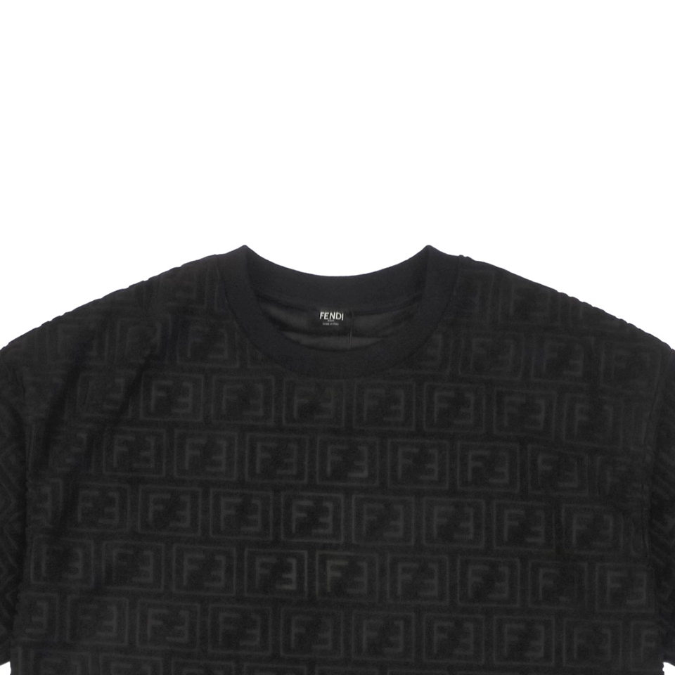 F Full-Print Jacquard Box Logo T-shirt Black
