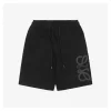 L Side Floral Patch Embroidered Shorts