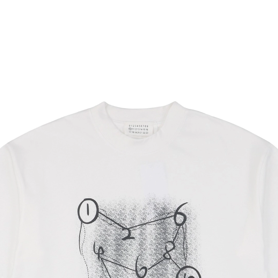 Maison Margiela Graffiti Number-Connect Print T-shirt White