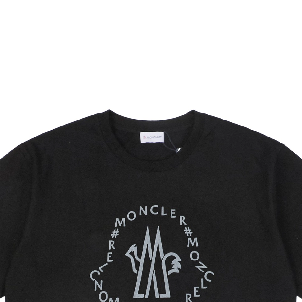 Mxxcler Front Crest Logo Print T-shirt Black