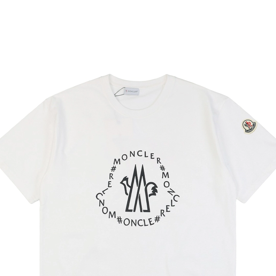 Mxxcler Front Crest Logo Print T-shirt White