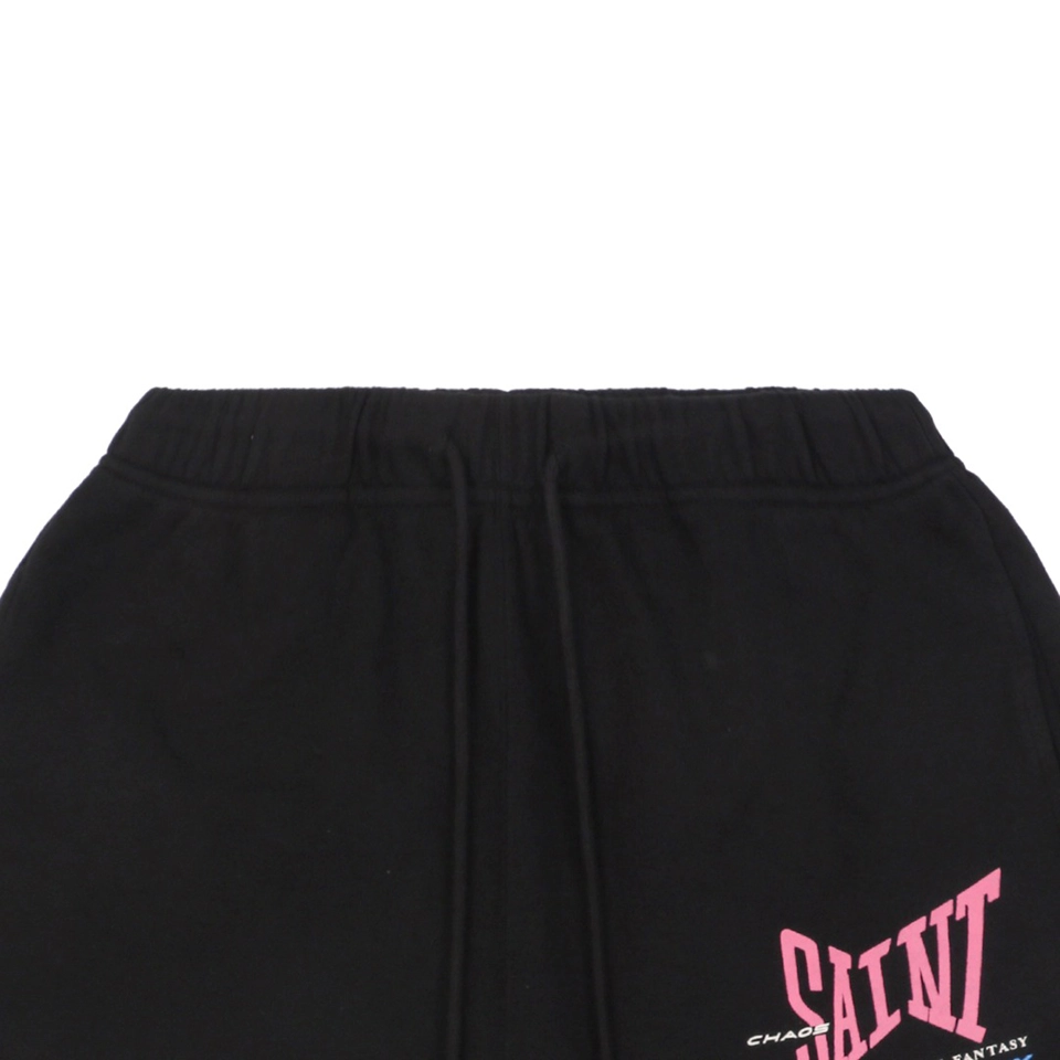 Saint Michael Ribon Saint Graphic Shorts Black