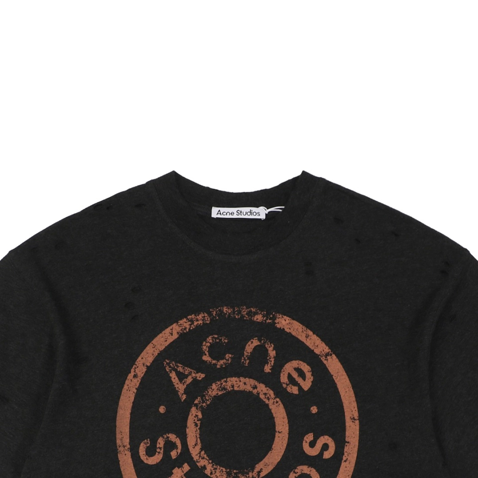 Acne Studios Circle Stamp Distressed T-shirt