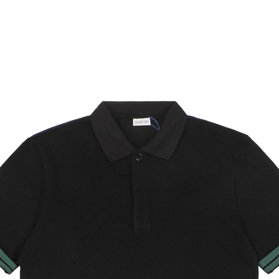 BBry Equestrian Knight Stripe Trim Polo Shirt