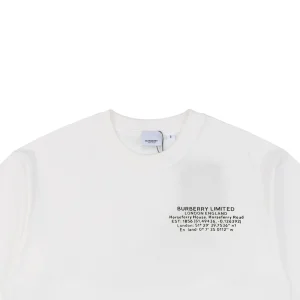 BBry Geographical Coordinates Print T-shirt White