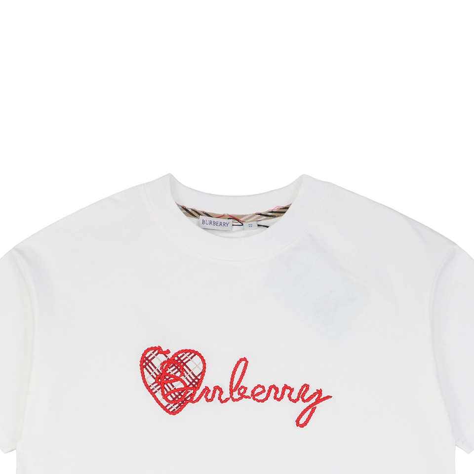 BBry Heart Rope Embroidery T-shirt White