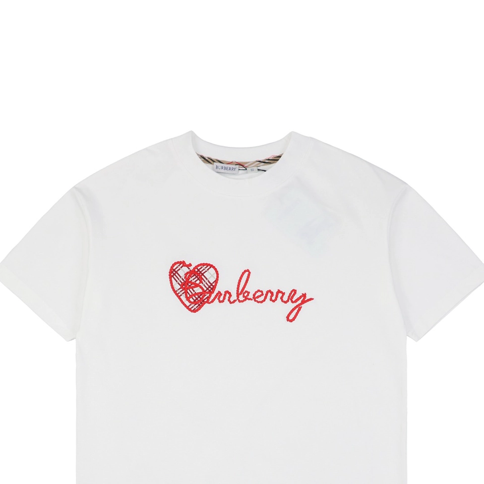 BBry Heart Rope Embroidery T-shirt White