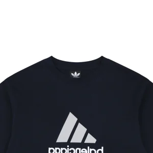 Balenciaga Paris Triple Stripe Reversible T-Shirt - Black Front side