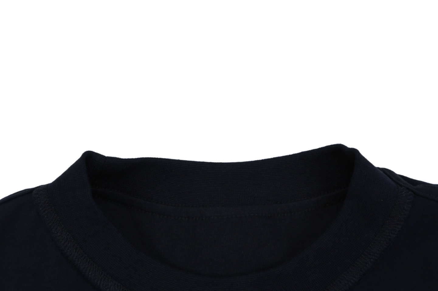 Balenciaga Paris Triple Stripe Reversible T-Shirt - Black Back side Collar