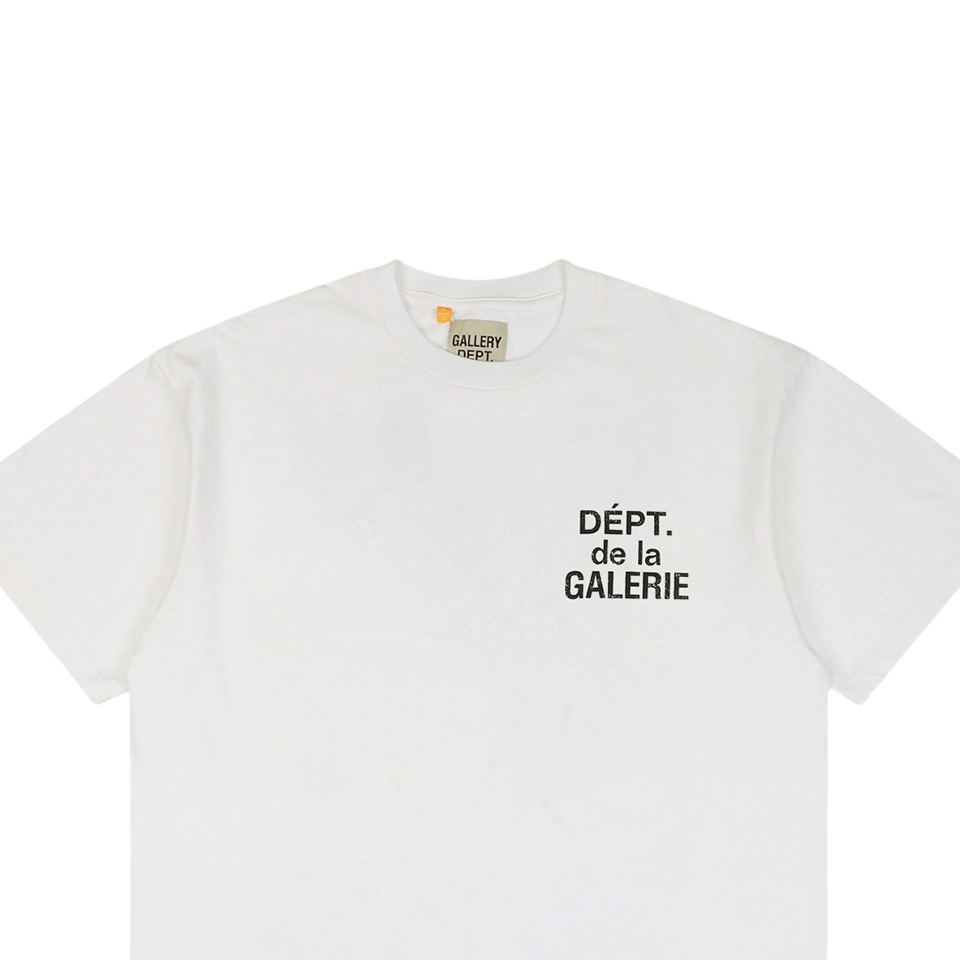 Gallery Dept Distressed French Logo Print T-shirt