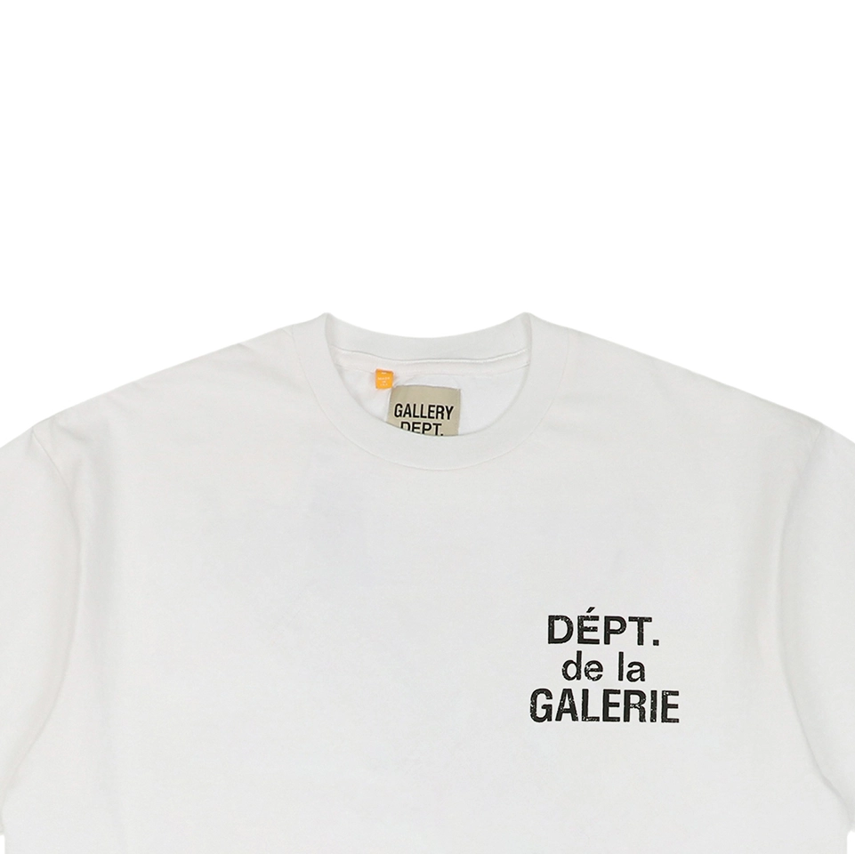 Gallery Dept Distressed French Logo Print T-shirt