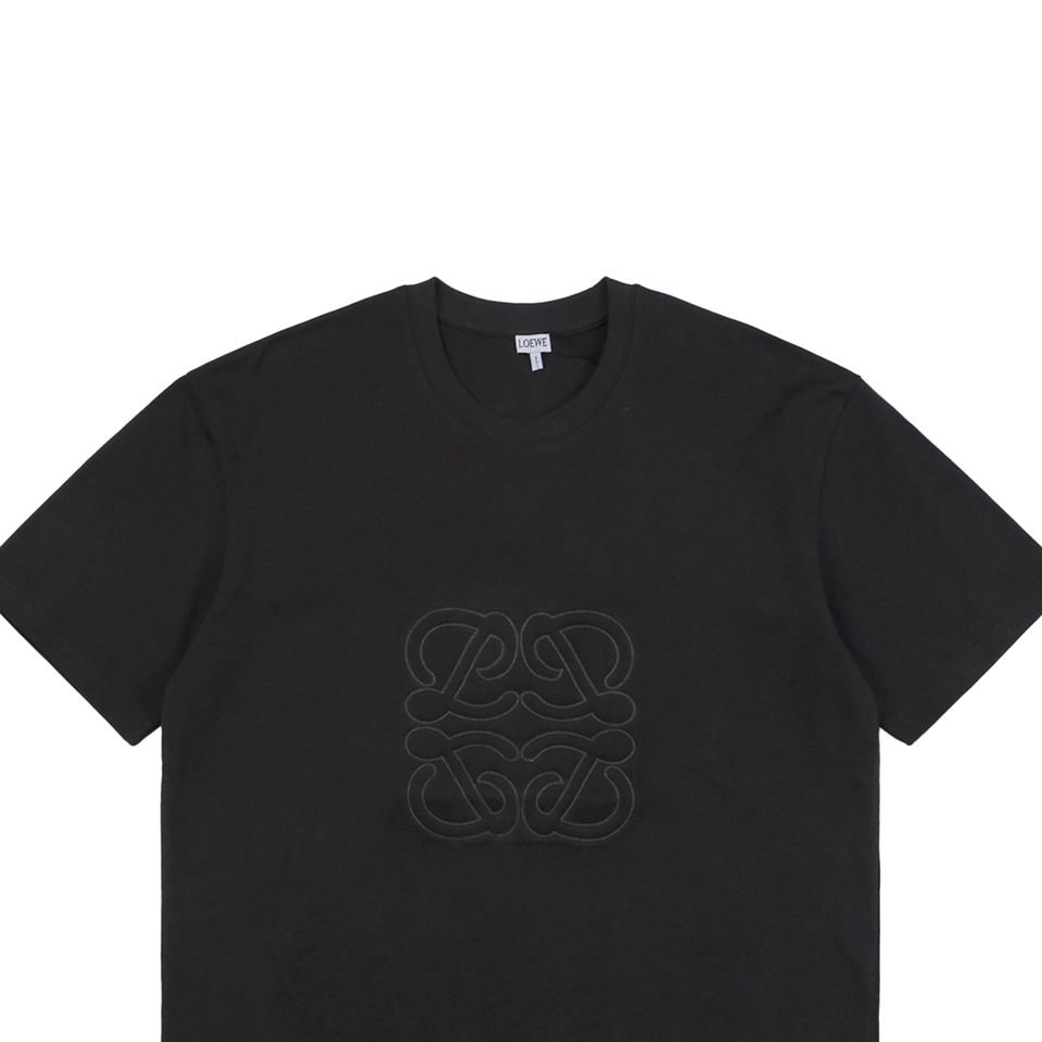 L Embroidered Anagram T-shirt Black