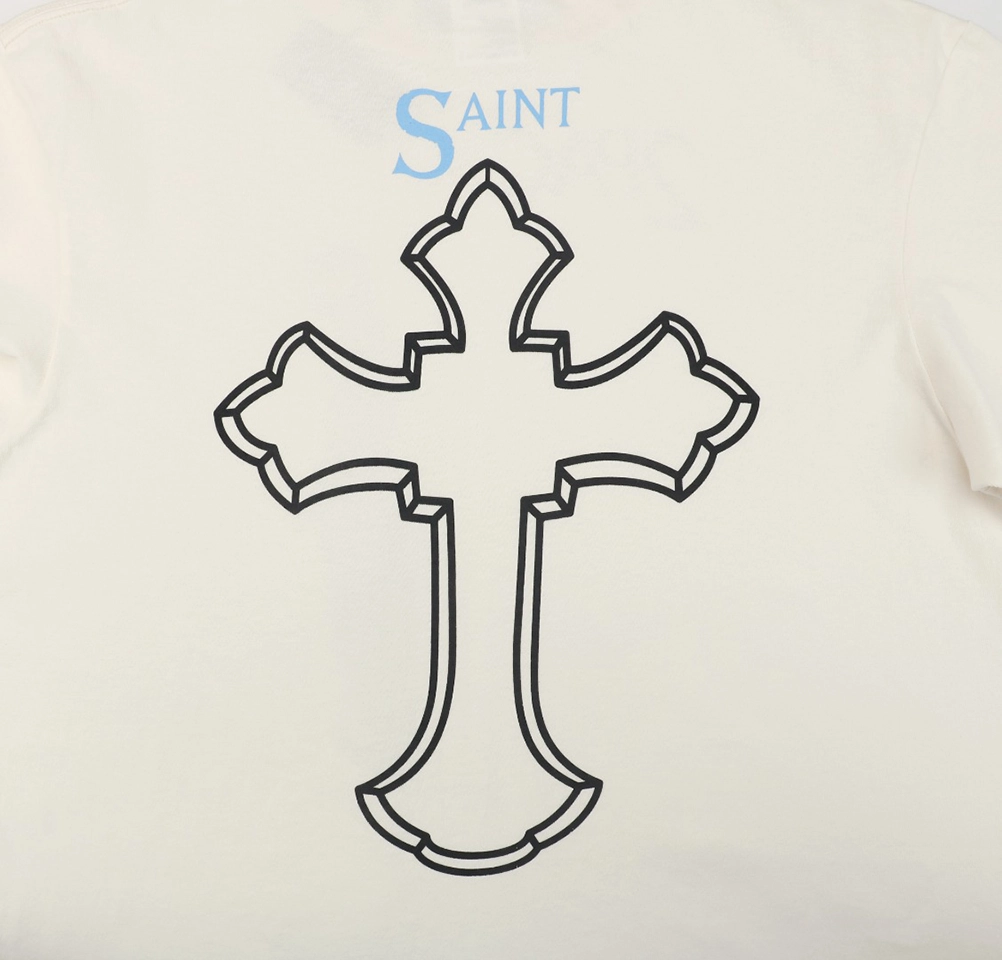 Saint Michael 2PAC Cross Portrait Print T-shirt9.jpeg