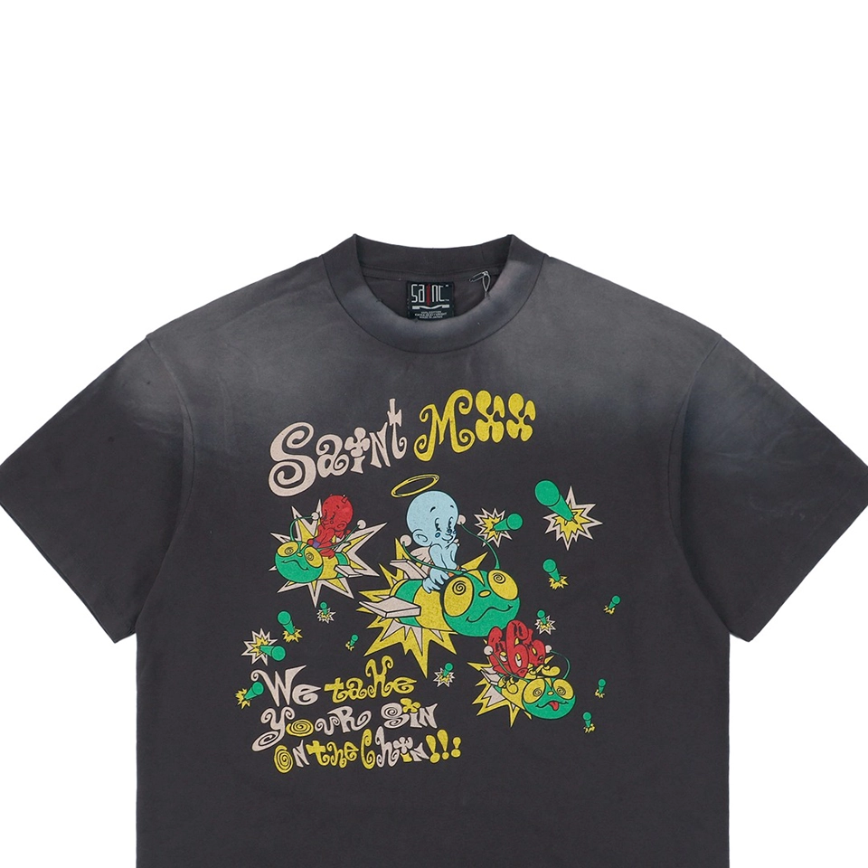 Saint Michael Devil Bee Graphic T-shirt