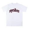 Sp5der Gothic Logo Distressed Print T-shirt