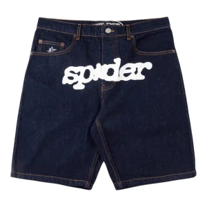 Sp5der 555555 Denim Unisex Casual Shorts Black