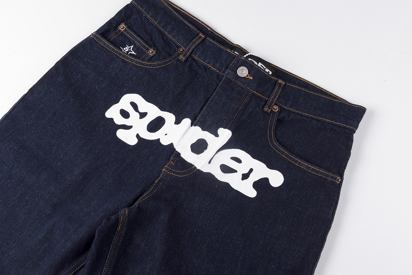 Sp5der 555555 Denim Unisex Casual Shorts11