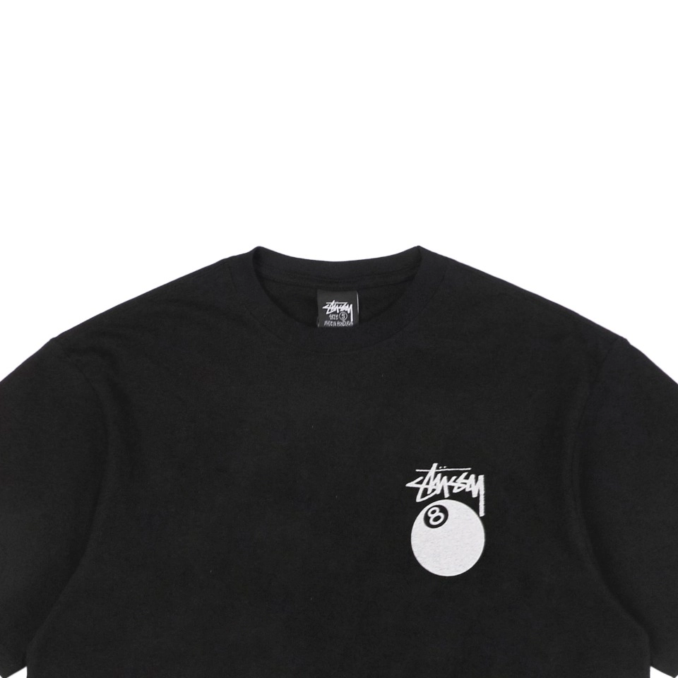 Stussy 8 Ball Logo Print T-shirt Black